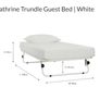 Harvey Norman Kathrine Trundle Guest Bed FRAME only White SINGLE Image 3
