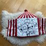 Circus cstripes VELOUR  tent pillow as new Image 5
