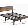 King Size Bed Frame with Wooden Headboard Bed Frames King Size Under Bed Storage Image 8