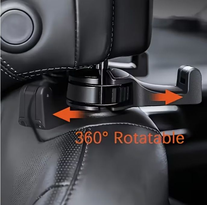 1Pc  Adjustable Car Seat Phone Holder with Headrest Mount -