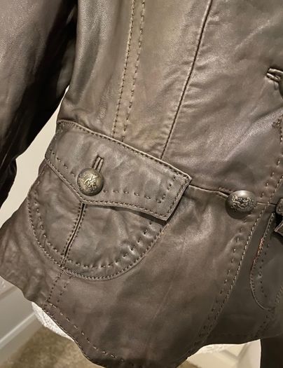Leather jacket chocolate immaculate condition