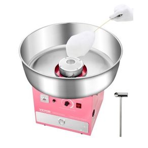 Electric Cotton Candy Machine, 1000W Commercial Candy Floss Maker with 52cm Stainless Steel Bowl, Sugar Scoop, and Drawer, Easy Home Use, Perfect for Kids Birthday, Family Party, Pink