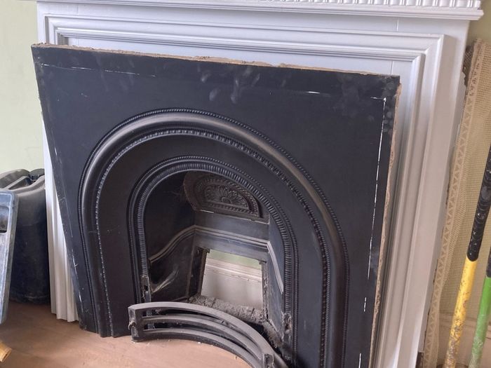 Complete Victorian-Style Fireplace Surround & Cast Iron Insert