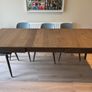 brown oak extendable table Image 2