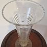 10Inch Tall Vintage Crystal Cut Stem Vase Image 3