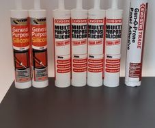 White and Clear Silicones and Gun O Prene