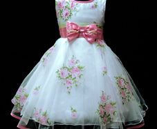 New Pink Wedding Christening Flower Girls Dress Sz 10-11 Y