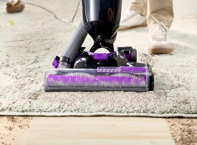 Air Corded Upright Bagless Vacuum Cleaner, Lightweight, Handheld Tool Attachments for Hair, Car, Upholstery, Bed, Mattress, Home cleaning, 820W, 4.9kg, Purple