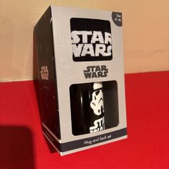 Star Wars stormtrooper mug and sock set NEW