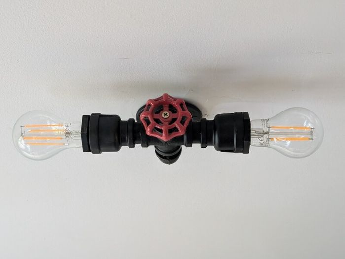 Small industrial ceiling light