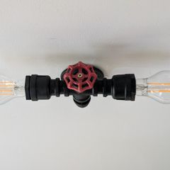 Small industrial ceiling light