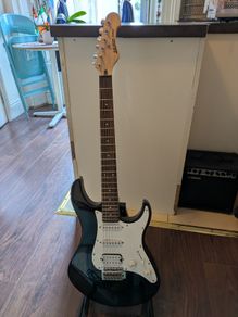Premium Yamaha EG 012 Guitar Bundle + Electro-Harmonix Fuzz Pedal & Boss Tuner