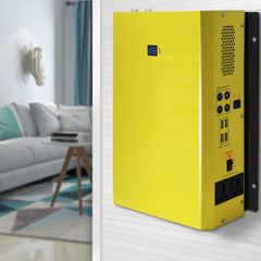 Electrical Wall System 600w wall mounted solar generator 220V 110V solar back-up power solar energy system portable AC DC (YELLOW)