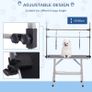 42" Dog Grooming Table, Adjustable Pet Cat Drying Beauty Table with 2 Loops Storage Basket, Rubber Top, Black Image 5
