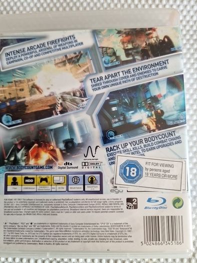 Body Count Bodycount PlayStation3 Ps3 Games Original