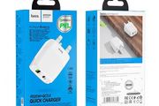 Hoco C85b Bright Dual Port Quick Wall Charger Pd20w + Qc3.0 Uk Plug Usb+c Port