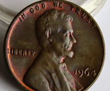 1964 USA Cent Lincoln Memorial Cent