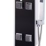 Shower Panel Unit Glass 18x42.1x120 cm Black Image 6