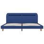 Bed Frame with LED Blue Fabric 150x200 cm Image 3