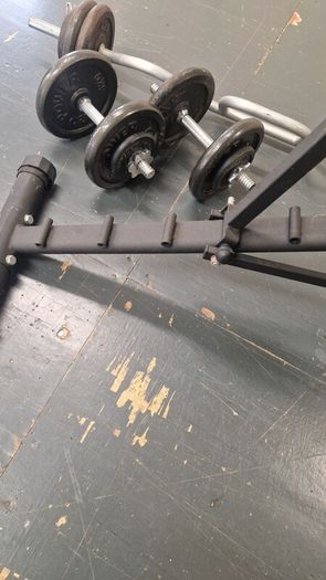Iron Gym Adjustable Weight Bench + Dumbbells + EZ Curl Bar