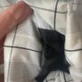 Edina ronay check down filled white & black tie belt coat size 12 Image 10