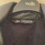 Zara Black Leather Overshirt Image 2