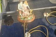 Couple On Bench Table Lamp