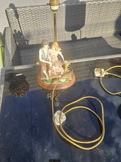 Couple On Bench Table Lamp