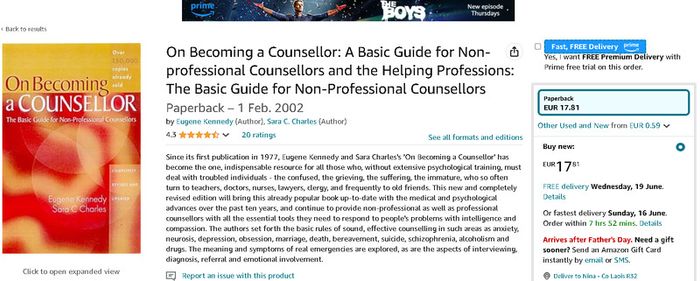 On Becoming a Counsellor : A Basic Guide for Non-Professional Counsellors and the Helping Professions Eugene Kennedy Sara C. Charles