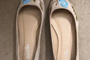 Beige suede flats