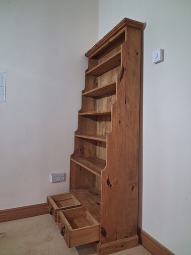 Solid Wood Tall Bookcase