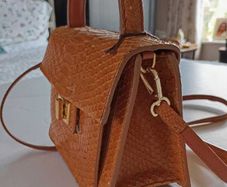 RARE Authentic Silvano Biagini Genuine Python Leather Handbag - New With Tags