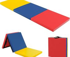 180 x 60 x 5 cm Soft Floor Mat Foldable Gymnastics Mat Portable Yoga Mat Water-Repellent Gym Mat Non-Slip Folding Mat Fitness Mat