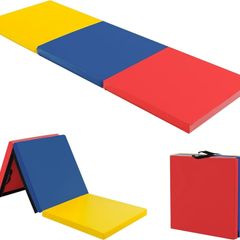 180 x 60 x 5 cm Soft Floor Mat Foldable Gymnastics Mat Portable Yoga Mat Water-Repellent Gym Mat Non-Slip Folding Mat Fitness Mat