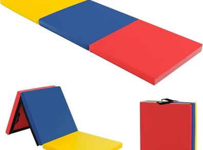 180 x 60 x 5 cm Soft Floor Mat Foldable Gymnastics Mat Portable Yoga Mat Water-Repellent Gym Mat Non-Slip Folding Mat Fitness Mat