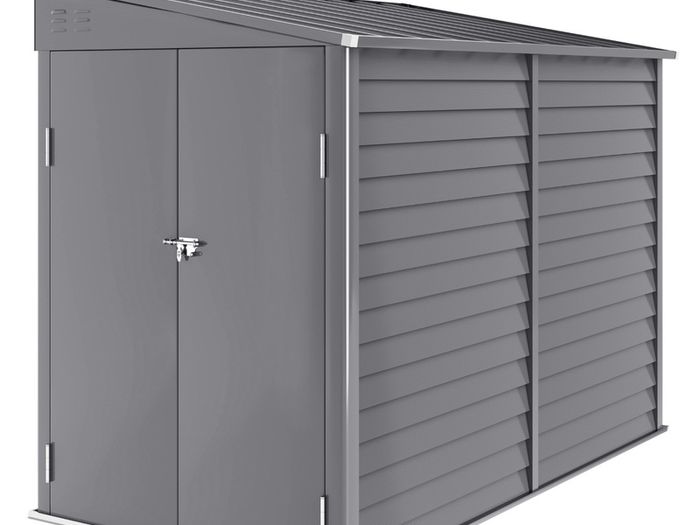 Galvanised Metal Garden Shed with Foundation Kit