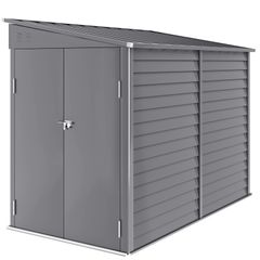 Galvanised Metal Garden Shed with Foundation Kit
