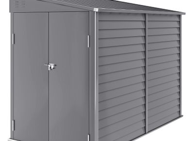 Galvanised Metal Garden Shed with Foundation Kit