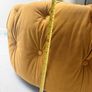 Large Luxury Round Mustard Pouf Image 4