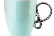 Porcelain Coffee Cup Infinity Silver 370 Ml