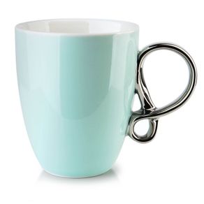 Porcelain Coffee Cup Infinity Silver 370 Ml