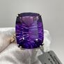 Yellow Gold AAA Zambian Amethyst & Natural Diamond Ring Image 8