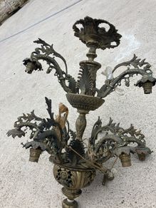 Brass chandelier