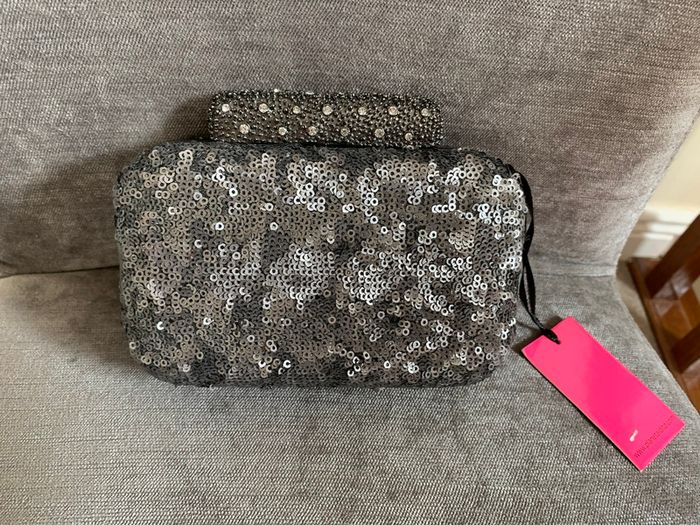 Silver/Black Clutch bag Brand New