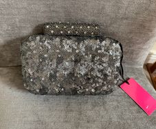 Silver/Black Clutch bag Brand New