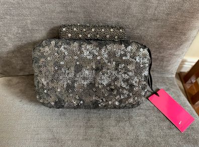 Silver/Black Clutch bag Brand New