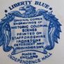 Liberty Blue Plate Independence Hall Staffordshire Ironstone Blue White Historic Image 5