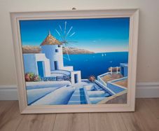 Framed painting of Greece