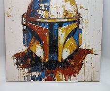 Mandalorian 3D printed abstract painting