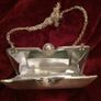RODO Silver Metal Evening Box Clutch Handbag Image 3